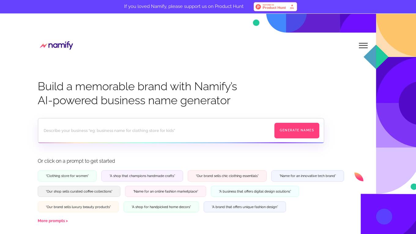 Namify screenshot