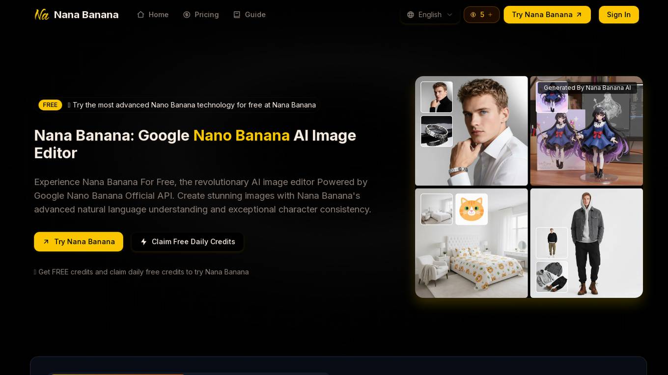Nana Banana AI Image Editor Screenshot