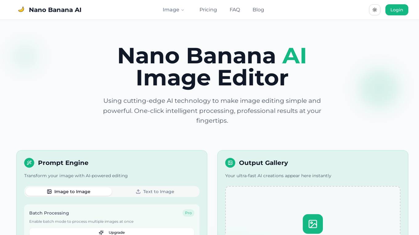 Nano Banana AI Image Editor Screenshot