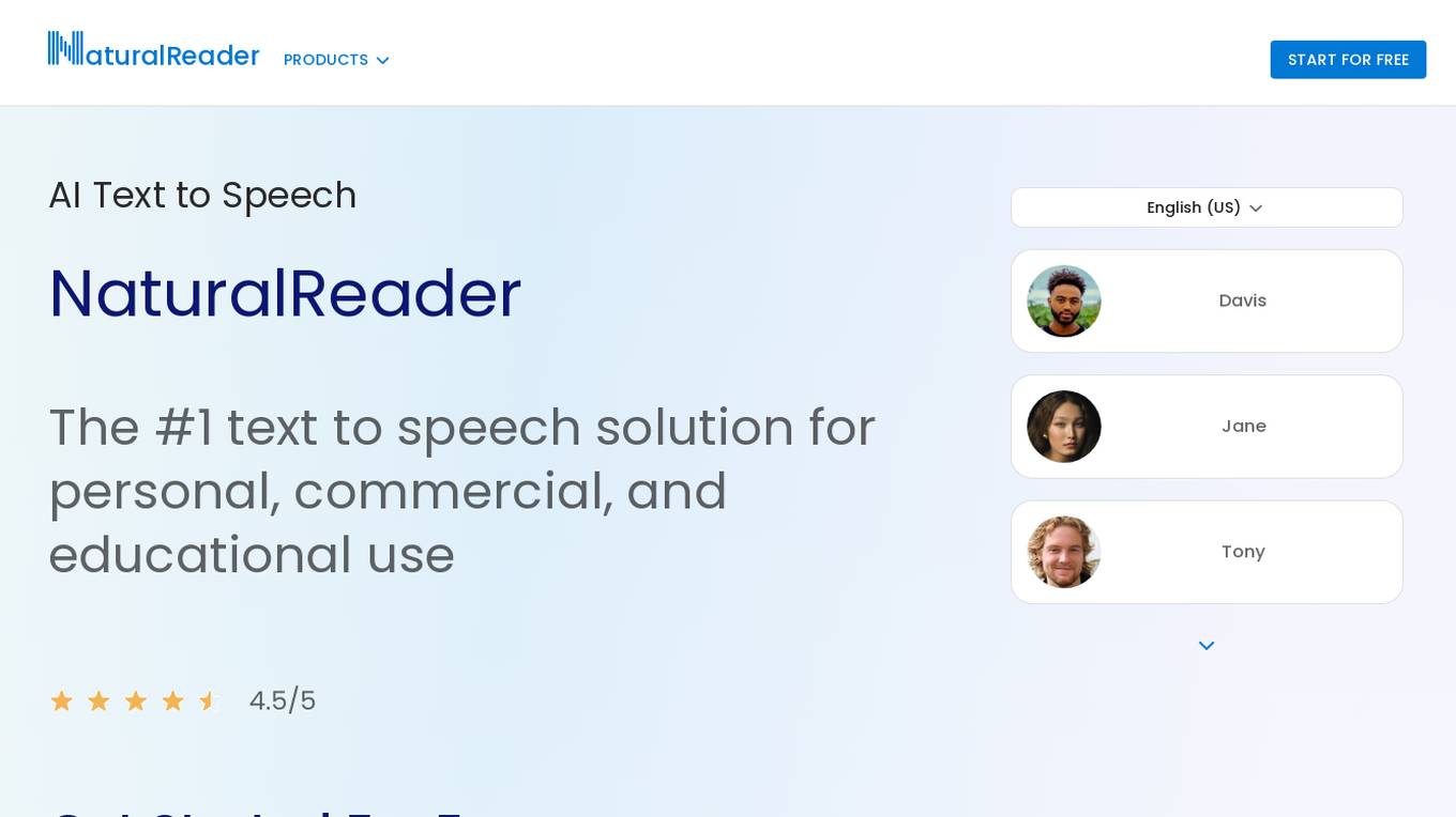 NaturalReader screenshot