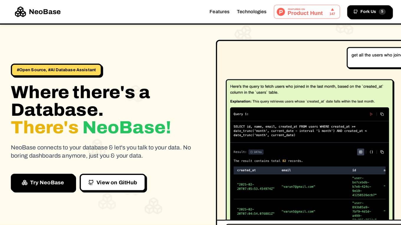 NeoBase Screenshot