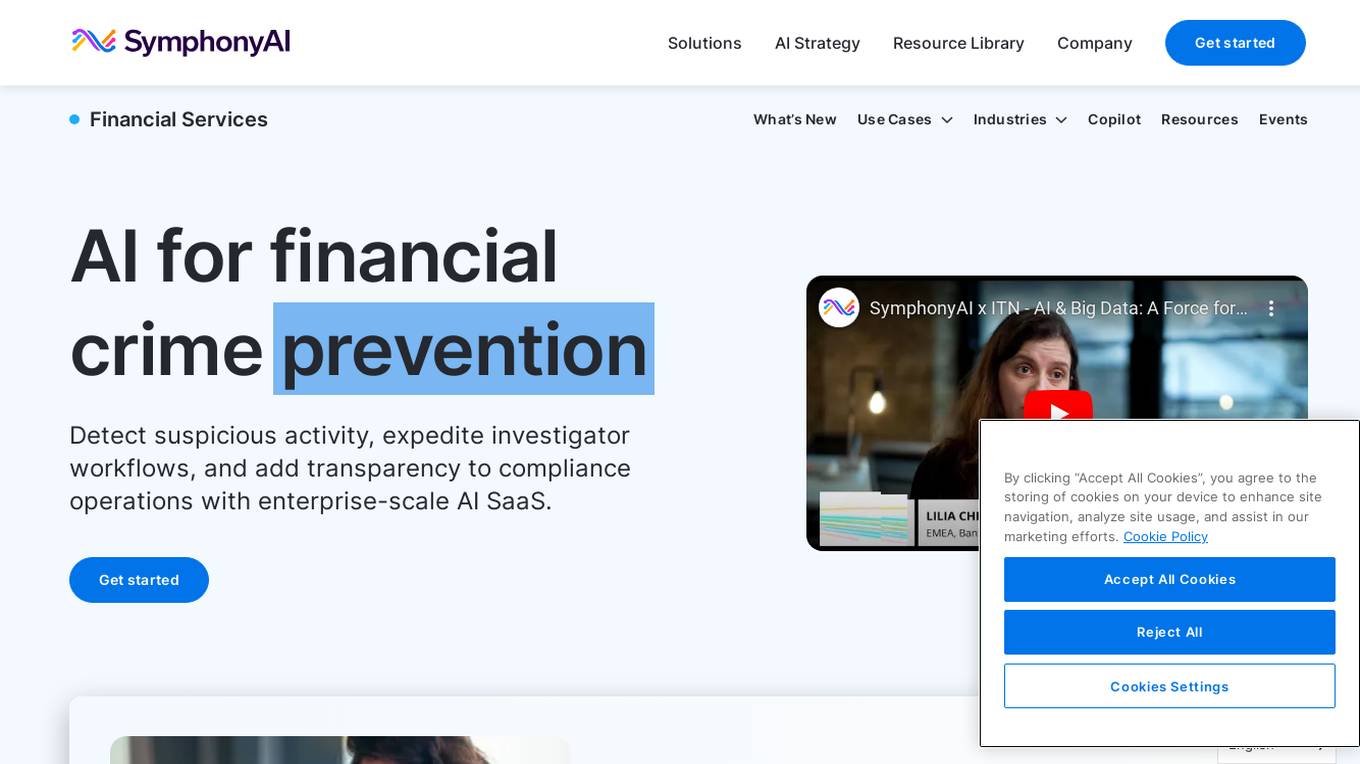 SymphonyAI NetReveal Financial Services screenshot