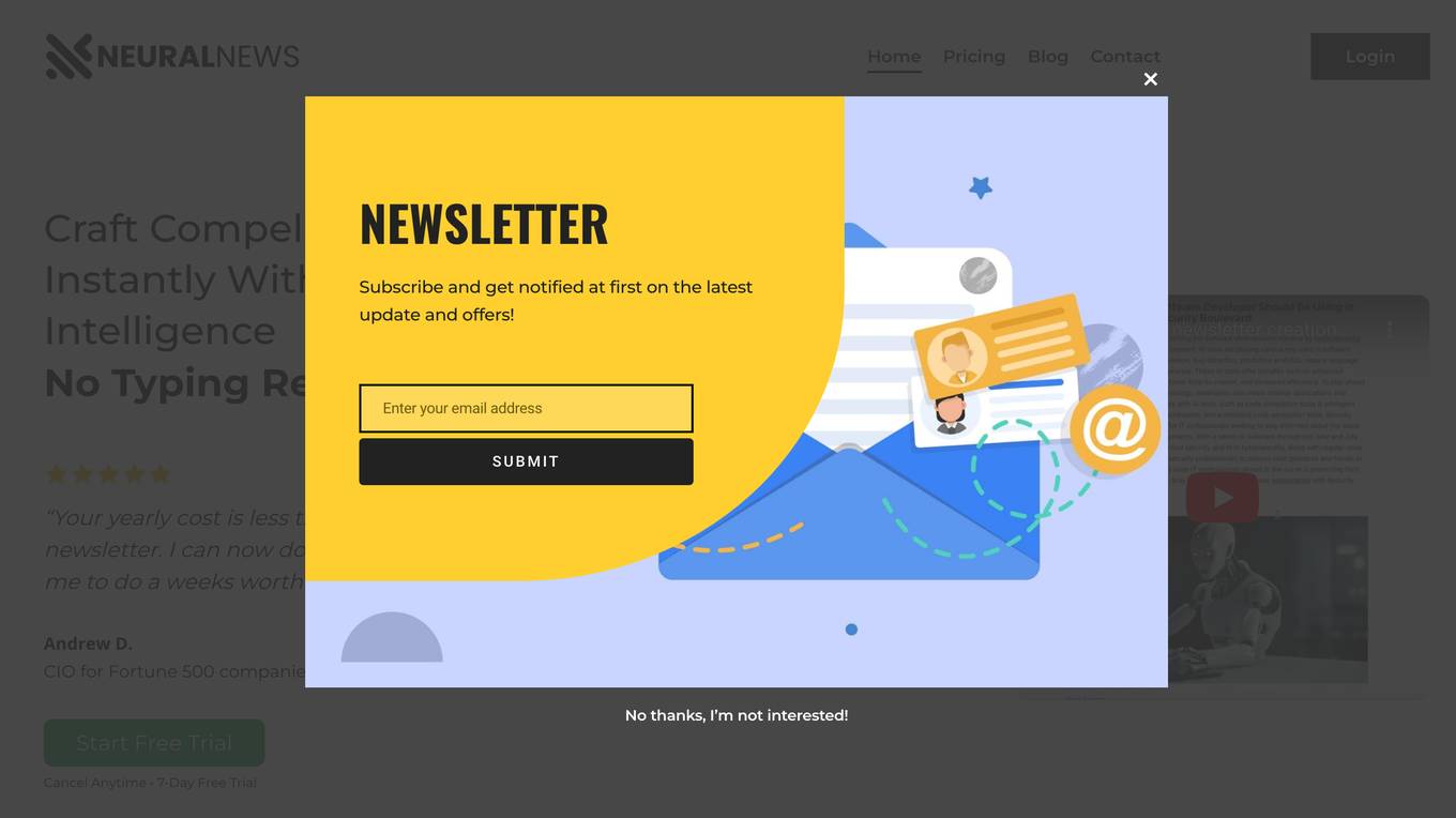 Neural Newsletters Screenshot