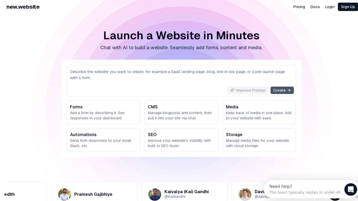 new.website Screenshot