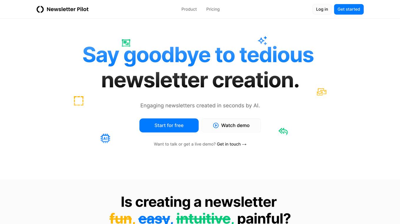 Newsletter Pilot Screenshot