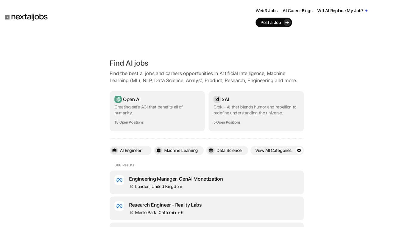 Next AI Jobs Screenshot