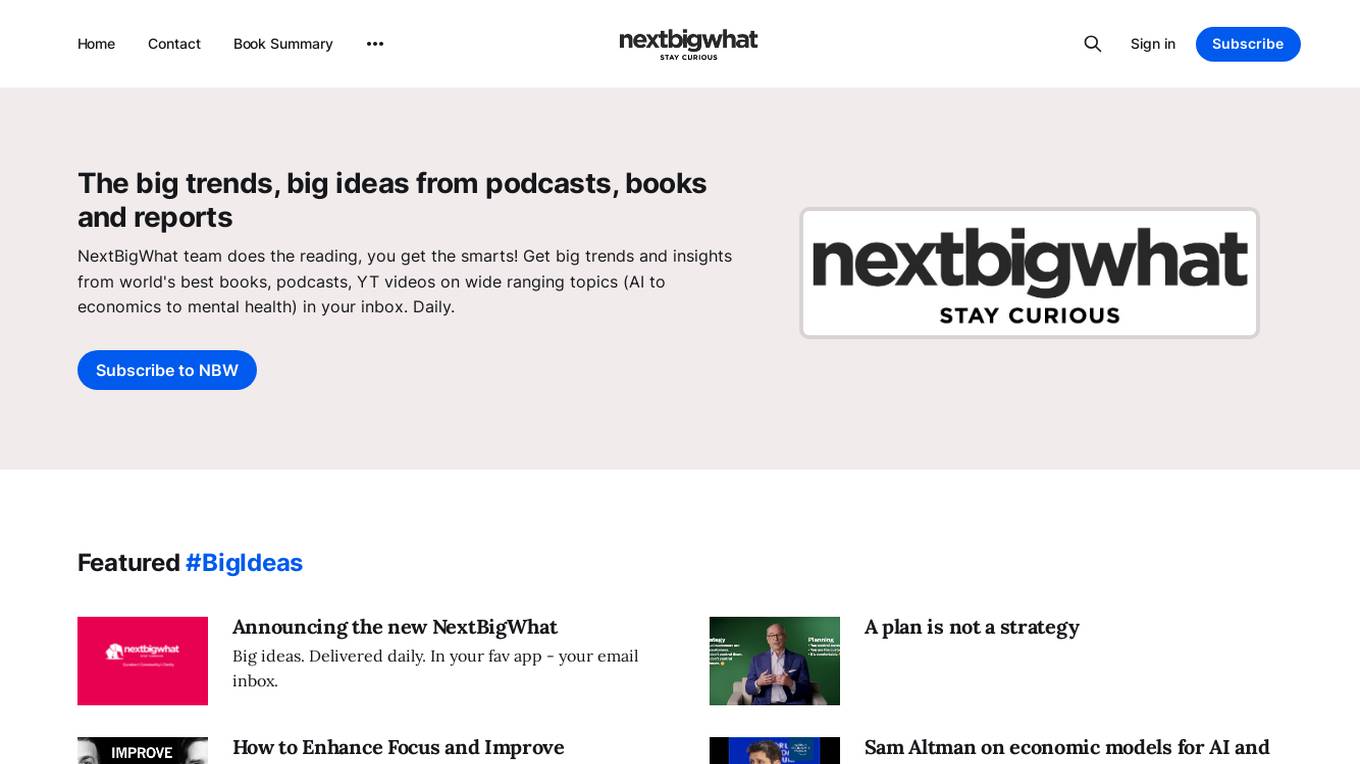 NextBigWhat Screenshot