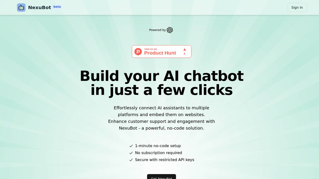 NexuBot Screenshot