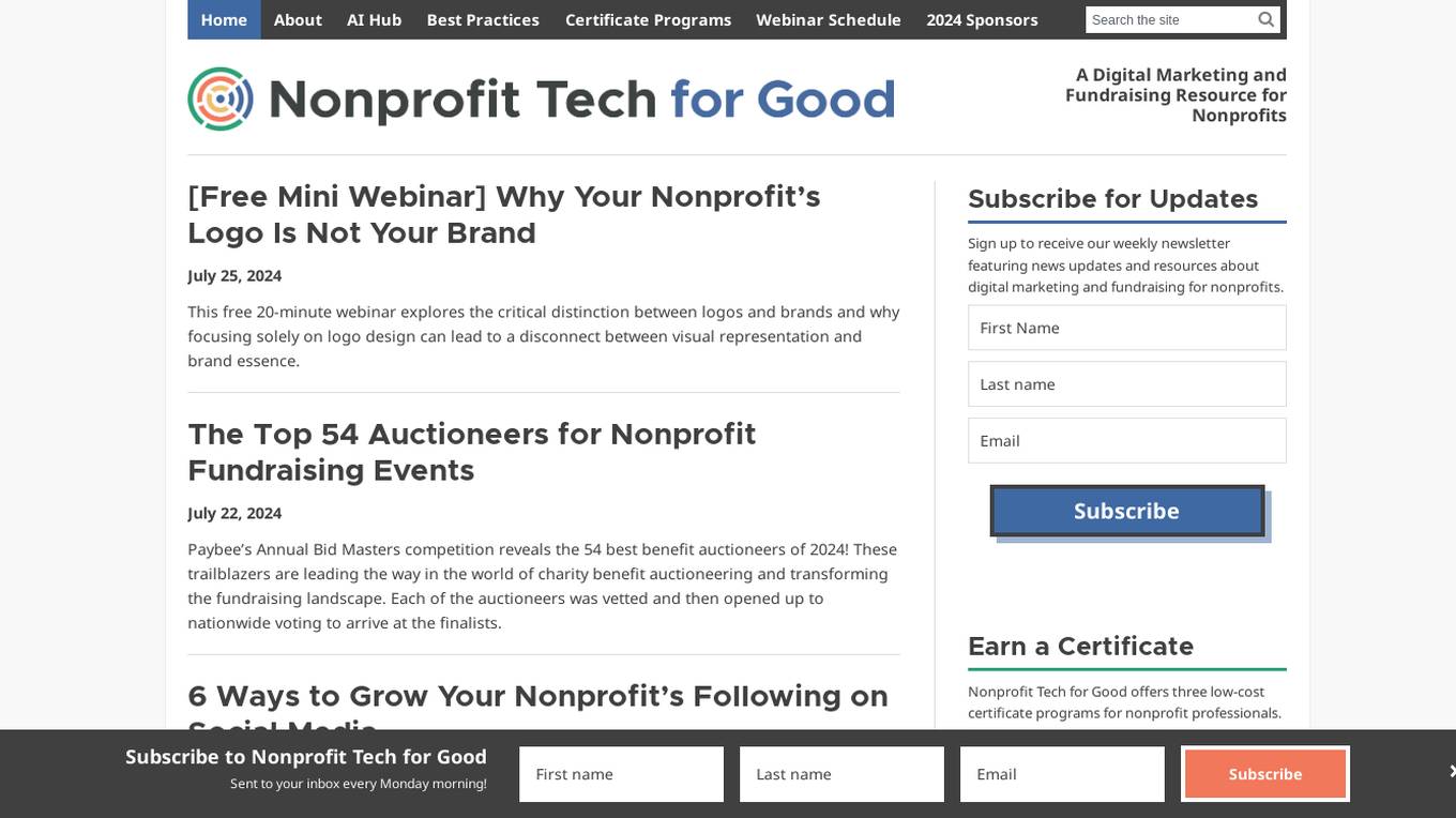 Nonprofit Tech for Good Screenshot