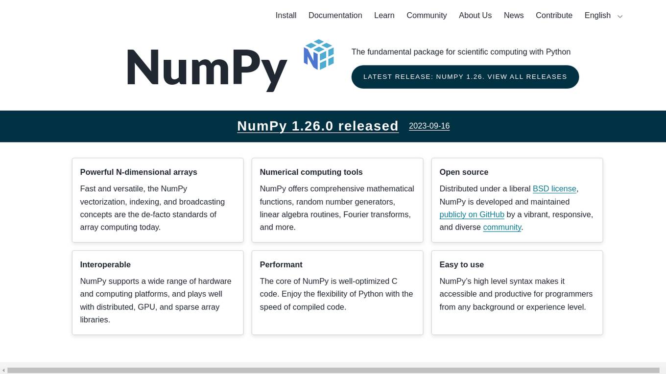 NumPy Screenshot