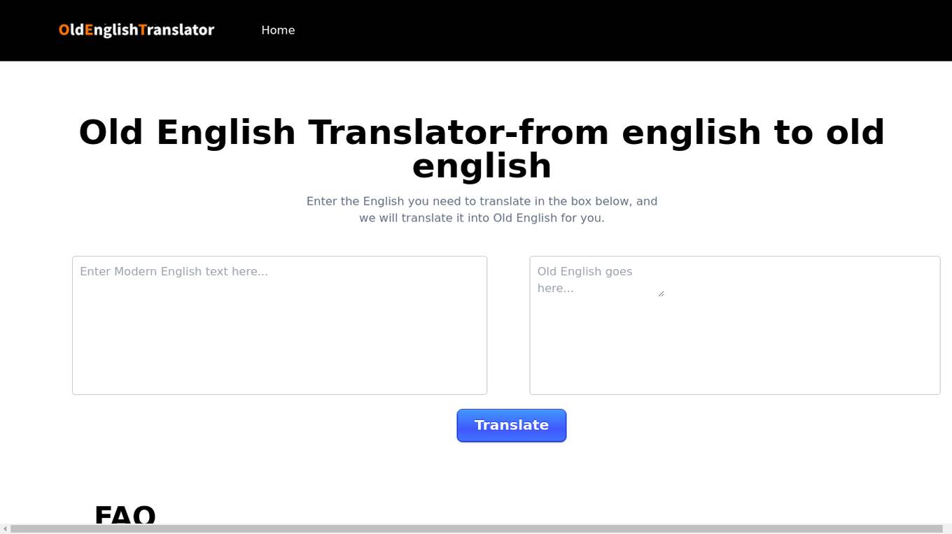 Old English Translator Screenshot