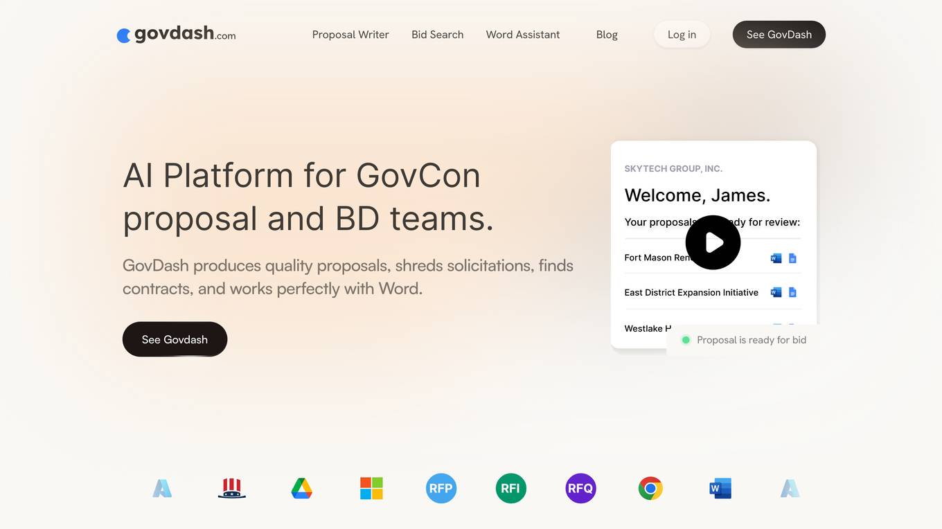 GovDash screenshot