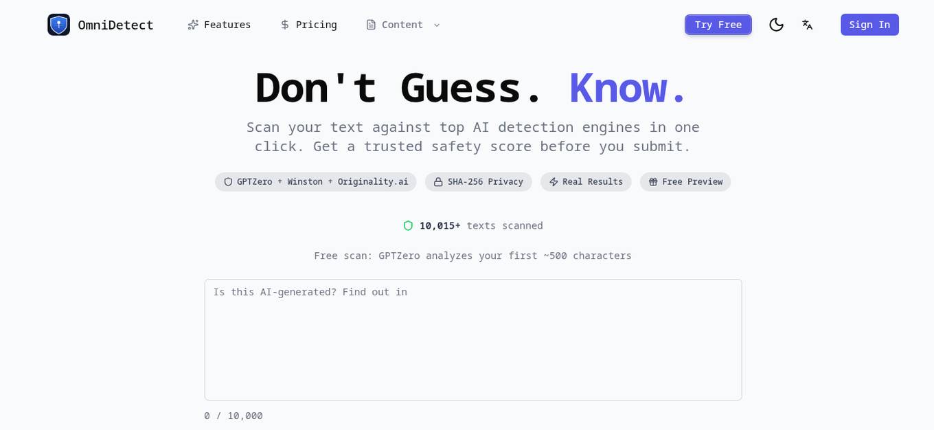 OmniDetect Screenshot