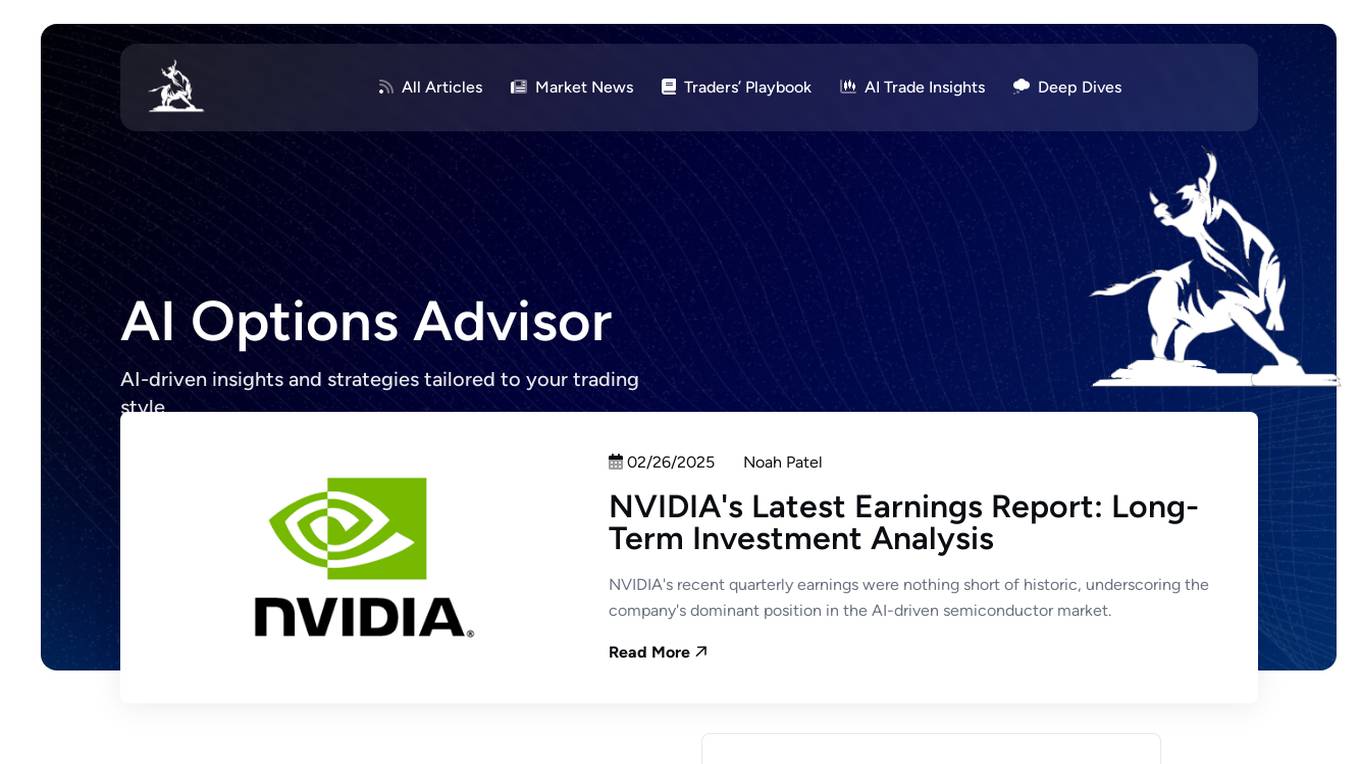 AI Options Advisor Screenshot