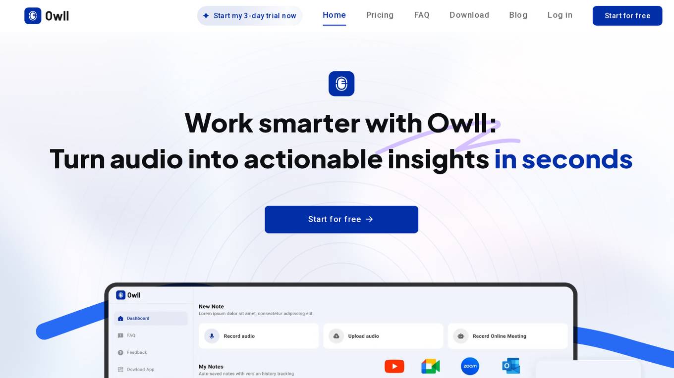 Owll.ai Screenshot