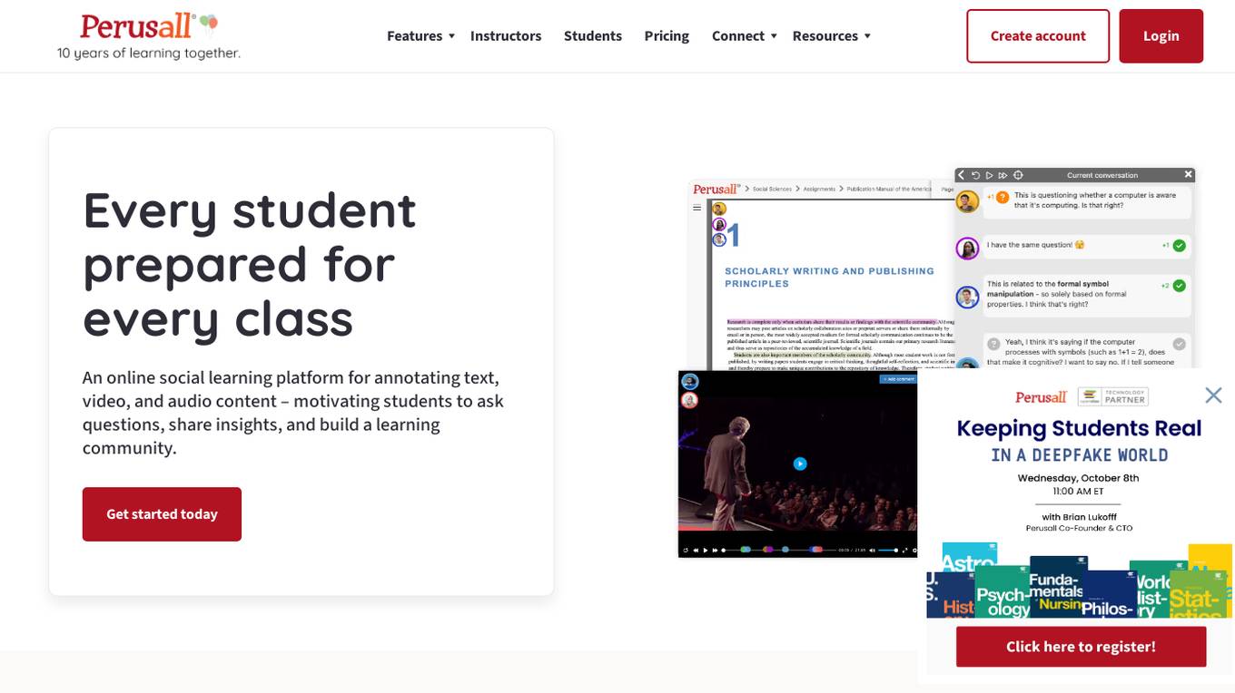 Perusall Screenshot