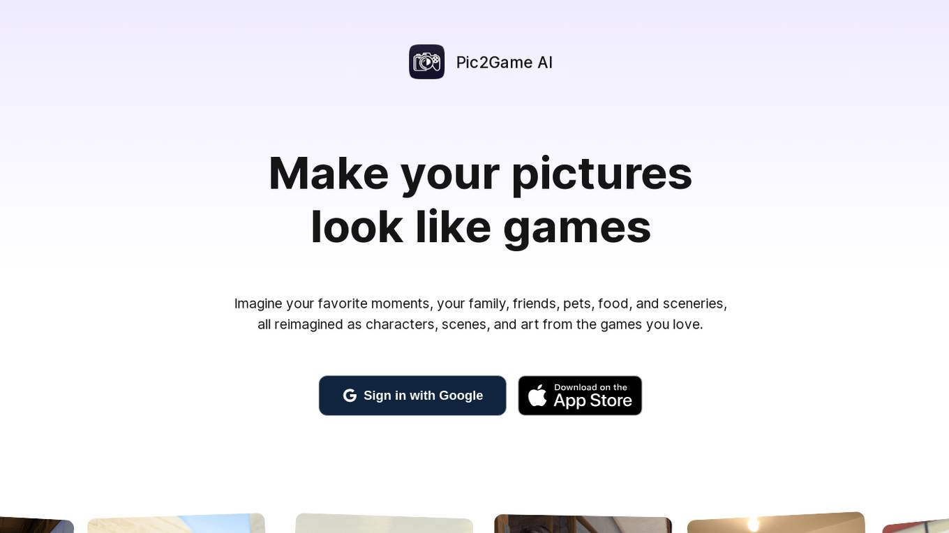 Pic2Game AI Screenshot