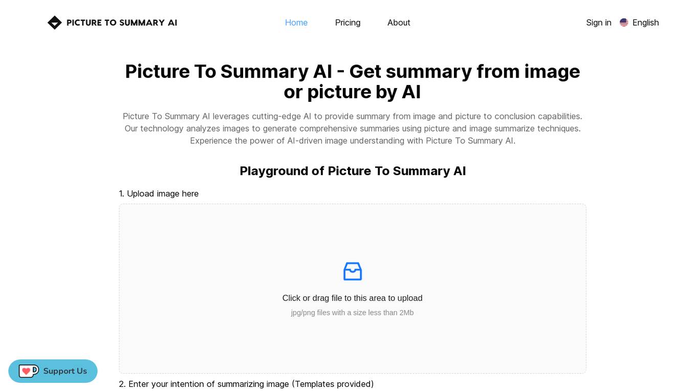 Picture To Summary AI Screenshot