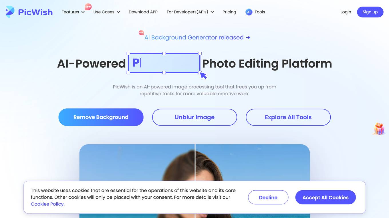 PicWish AI Photo Editor screenshot