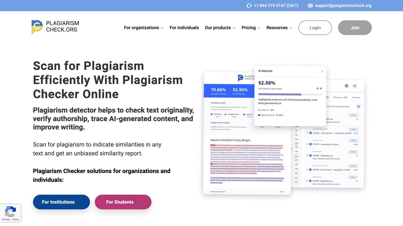 Plagiarism Checker Screenshot