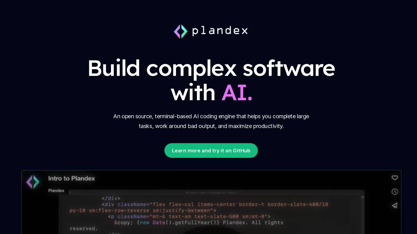 Plandex screenshot