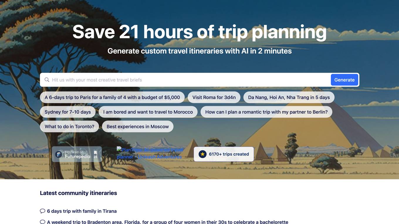 Plantrips screenshot