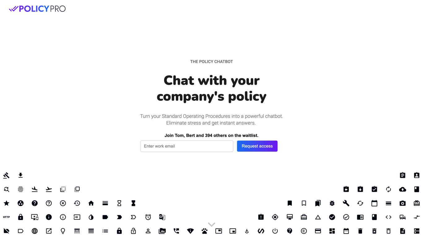 THE POLICY CHATBOT Screenshot