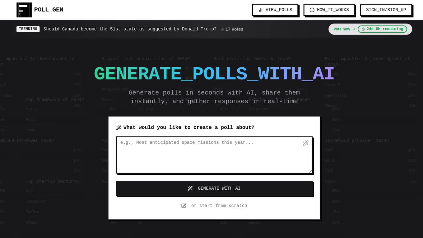 Poll Gen Screenshot