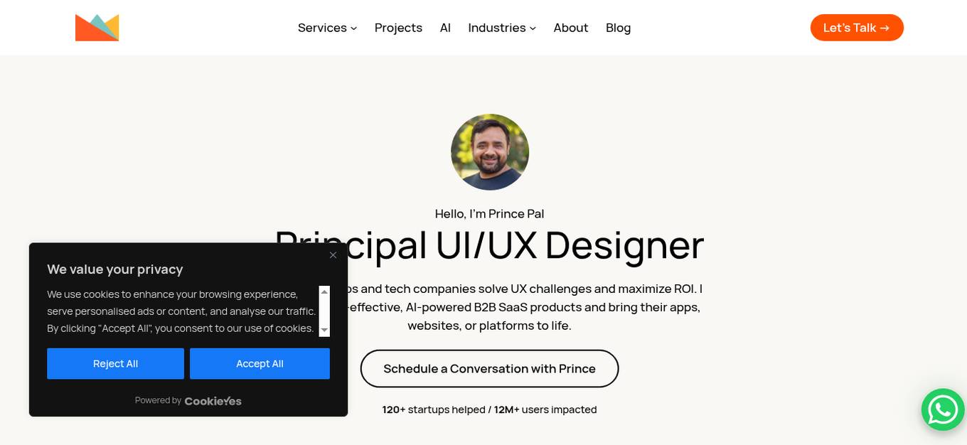 Prince Pal UI/UX Design Screenshot