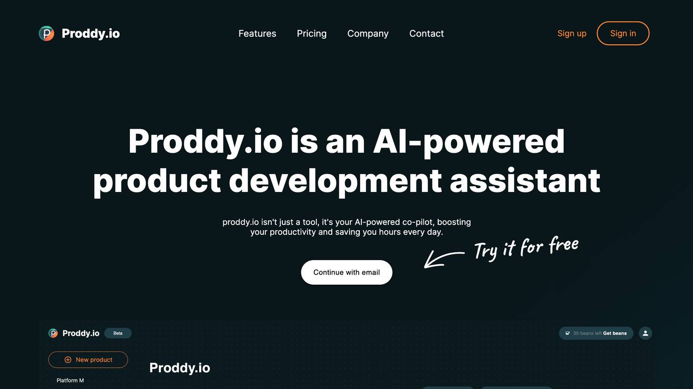 Proddy.io Screenshot