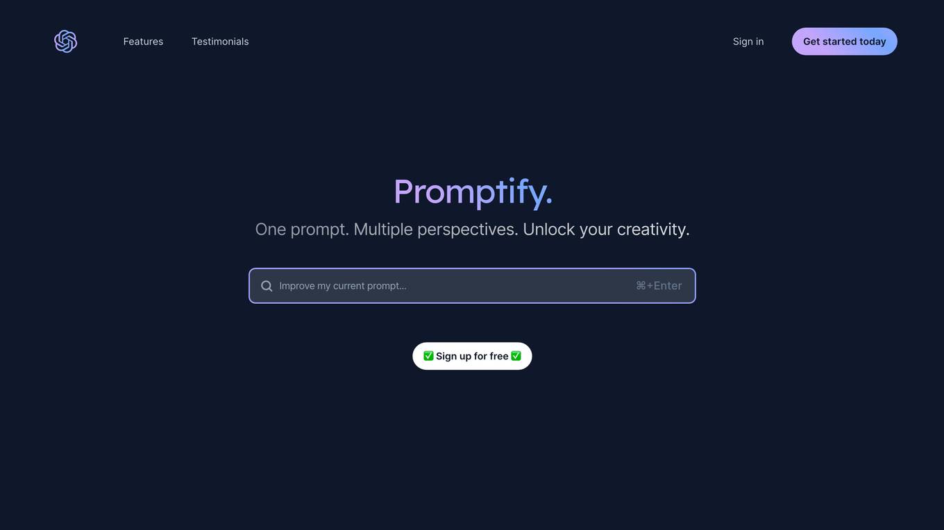 PromptifyPRO screenshot