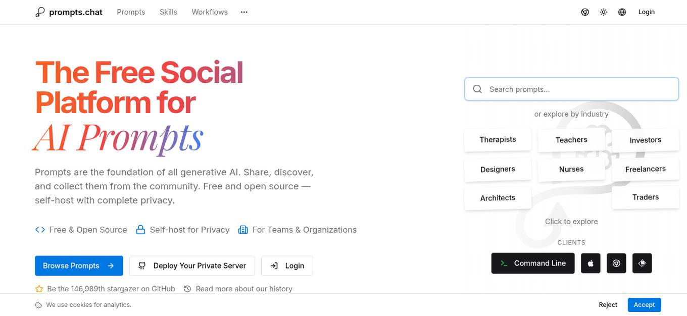 prompts.chat Screenshot