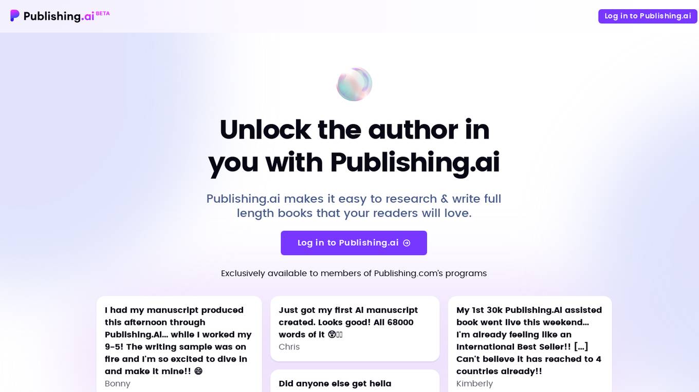 Publishing.ai screenshot