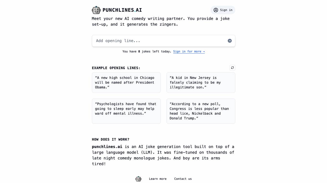 Punchlines.ai Screenshot