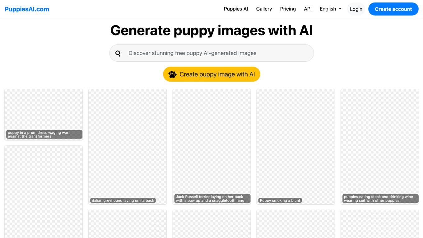 PuppiesAI.com Screenshot