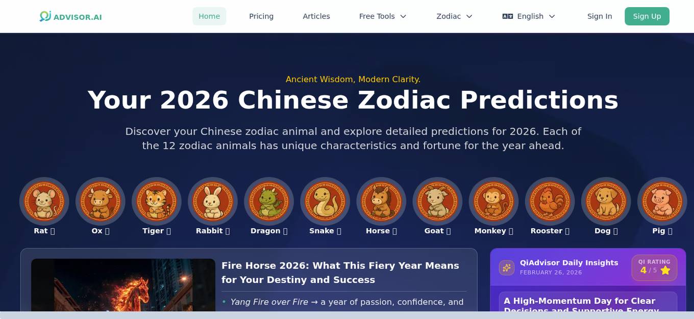 QiAdvisor Screenshot