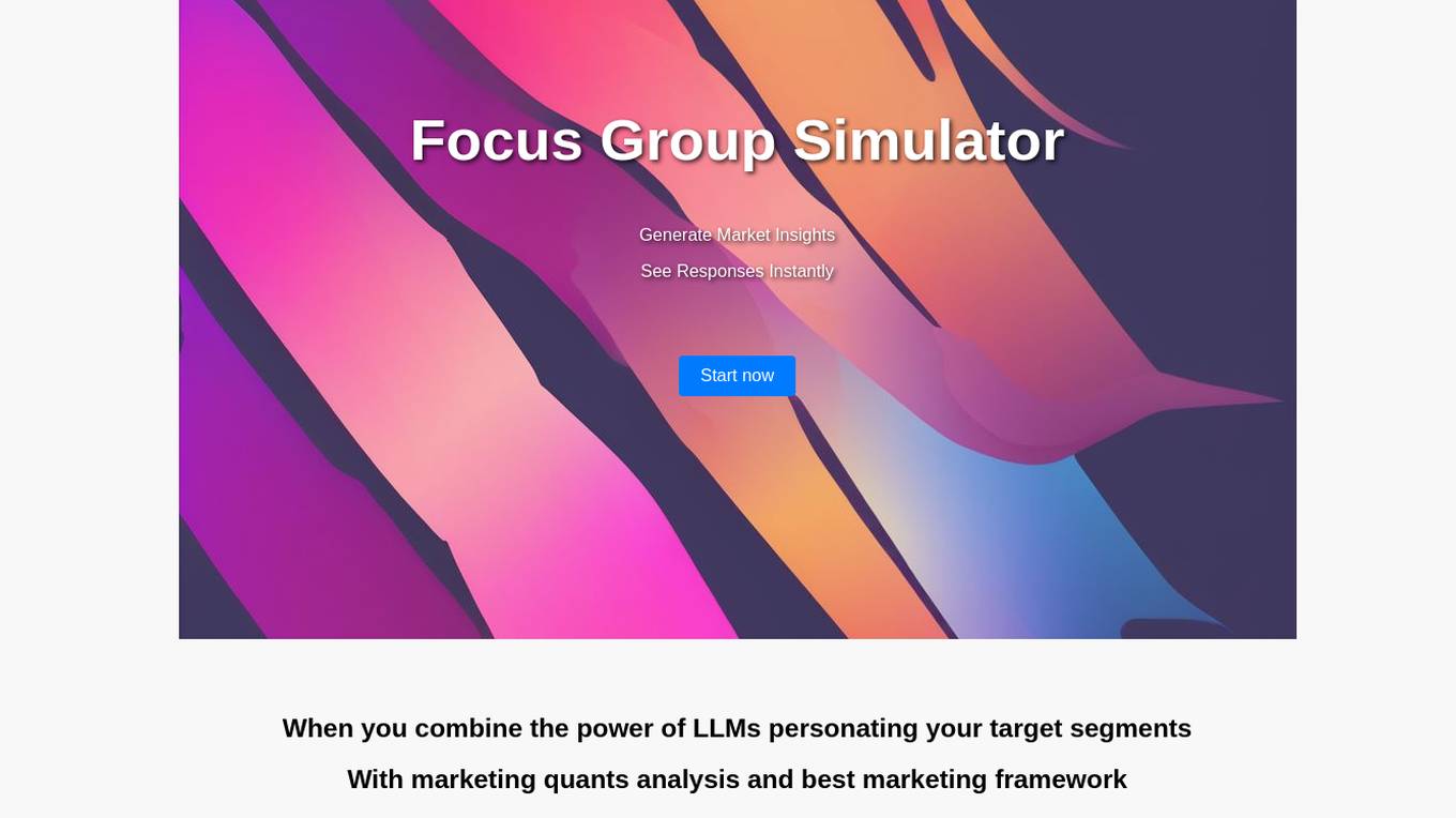 Focus Group Simulator screenshot