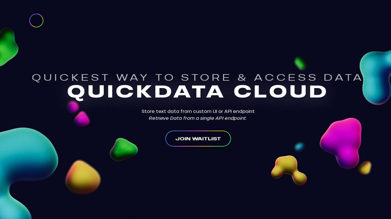 QuickData Cloud Screenshot