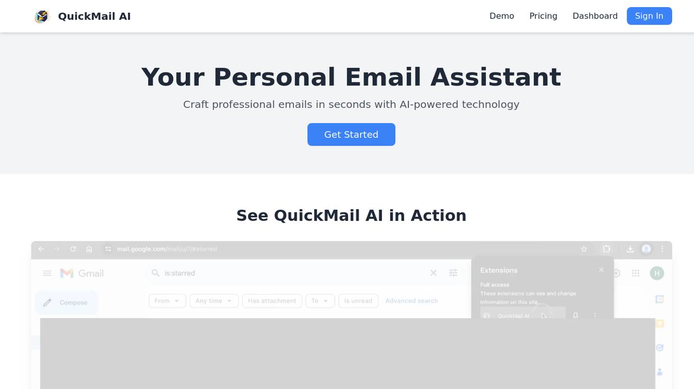 QuickMail AI screenshot