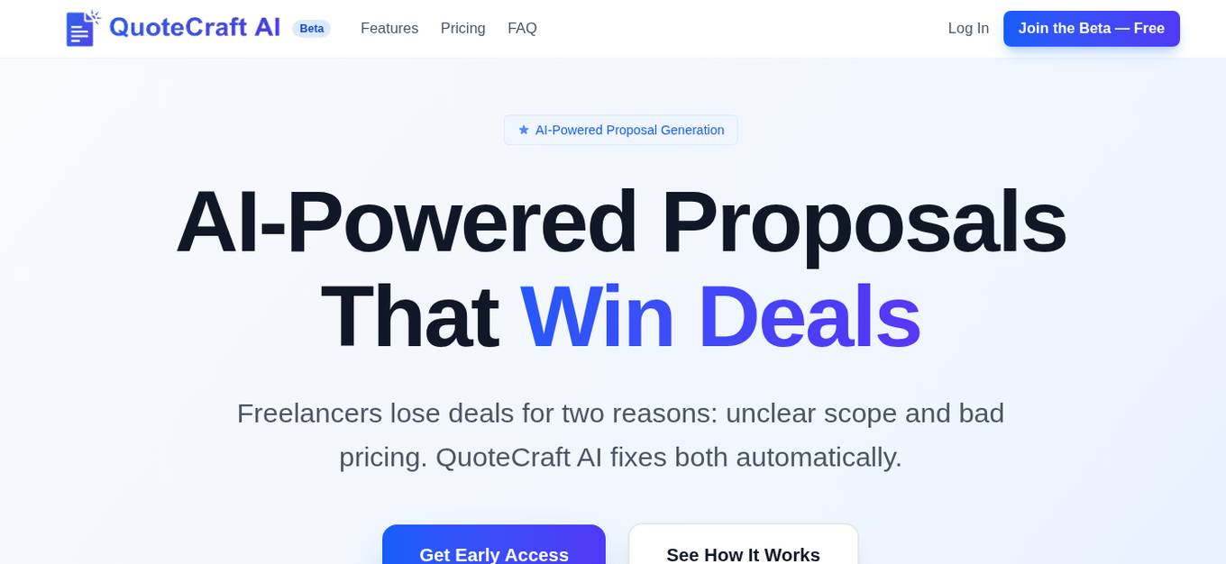 QuoteCraft AI Screenshot