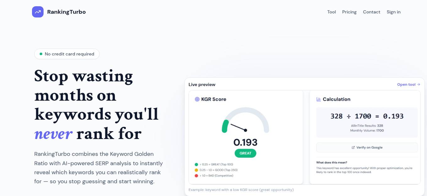 RankingTurbo Screenshot