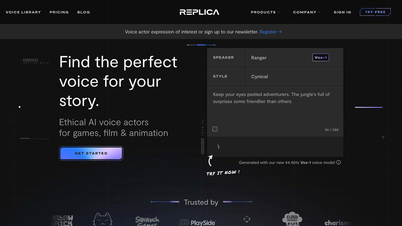 Replica Studios Screenshot