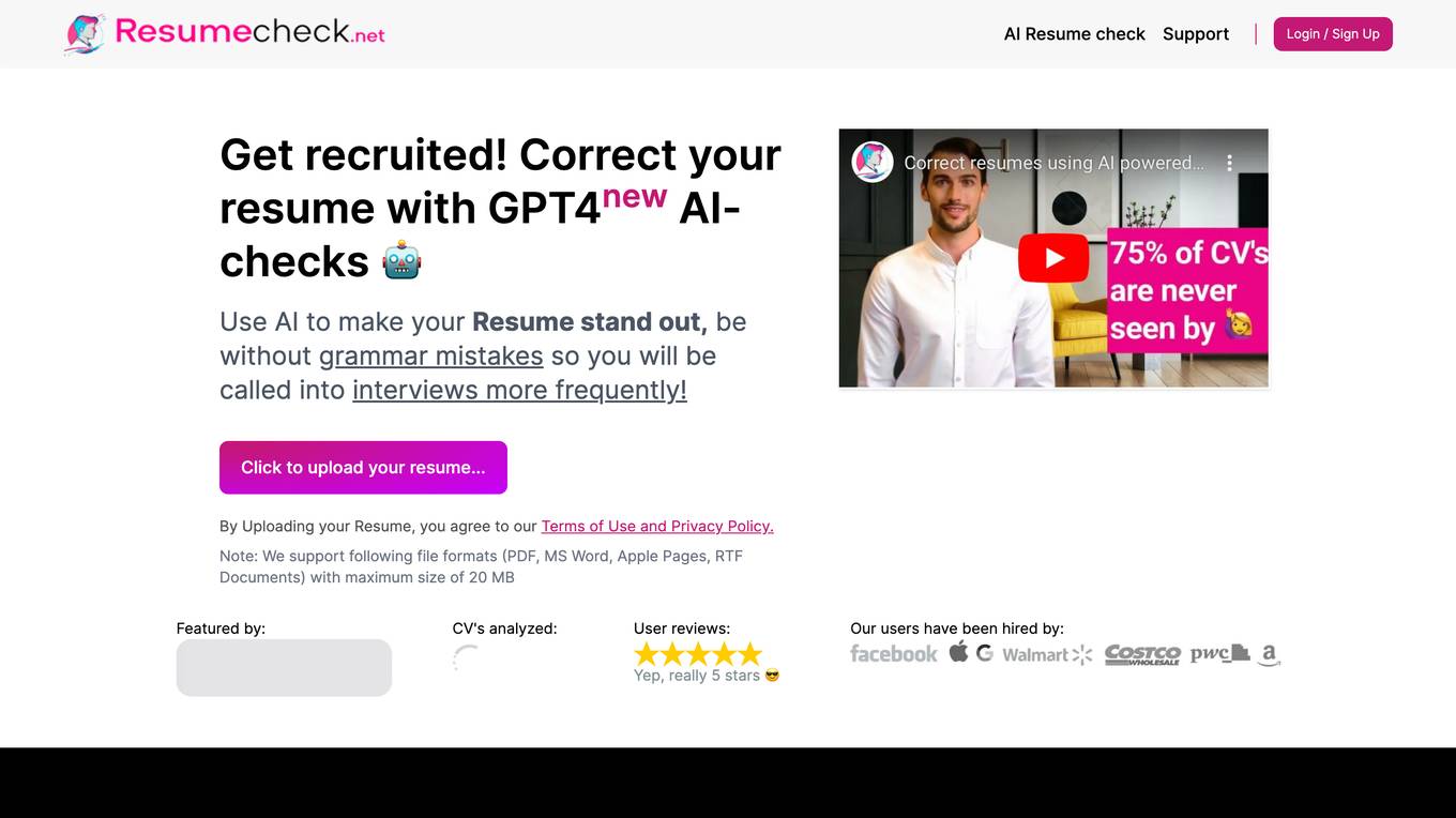 Resumecheck.net Screenshot