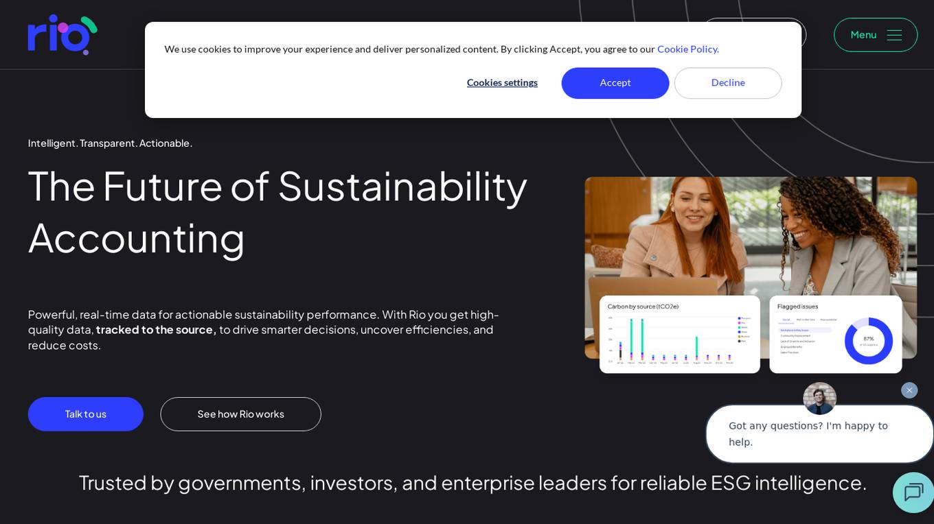 Rio Sustainability Platform Screenshot