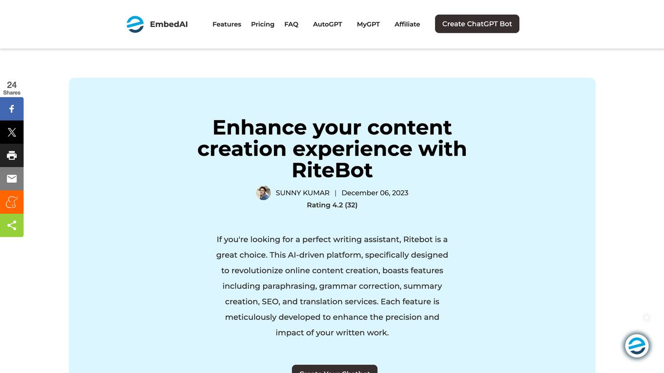 RiteBot screenshot