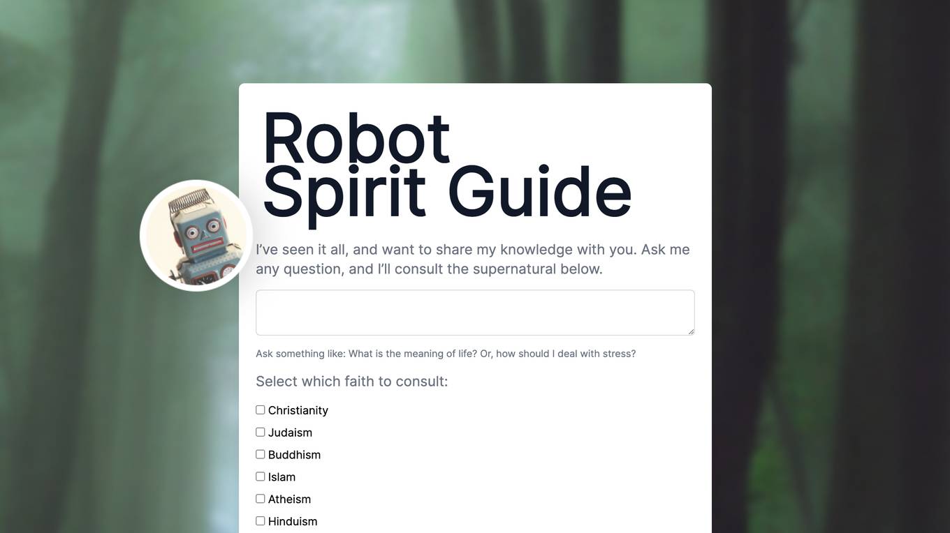 Robot Spirit Guide Screenshot