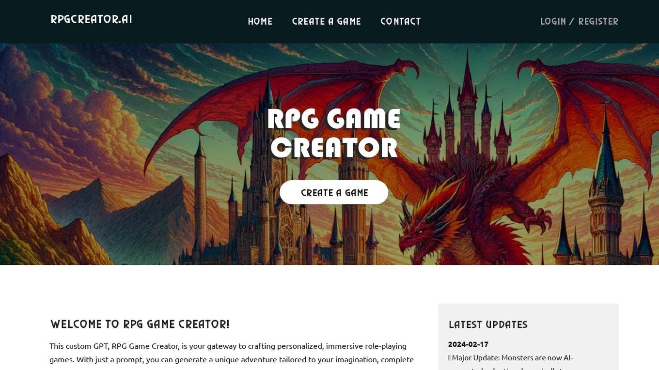 RPGCreator.ai Screenshot