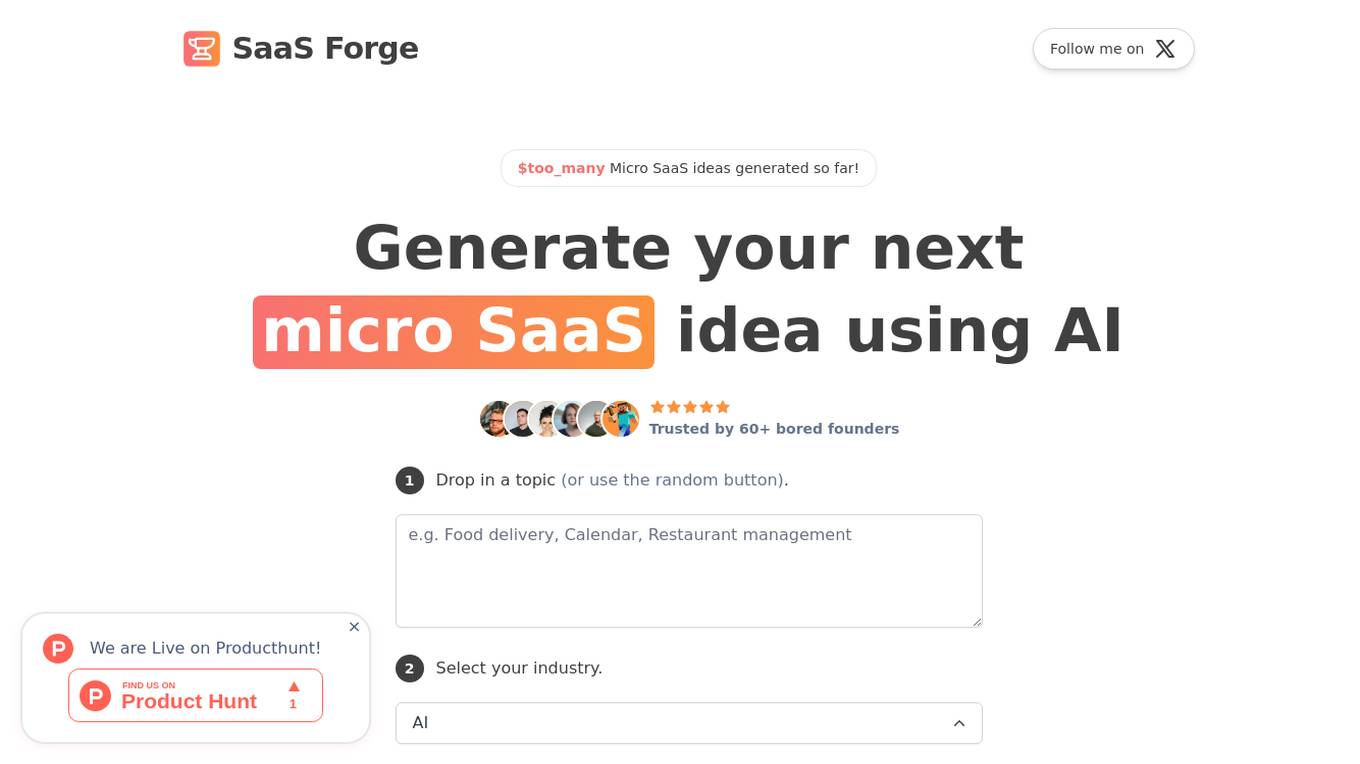 SaaS Forge Screenshot