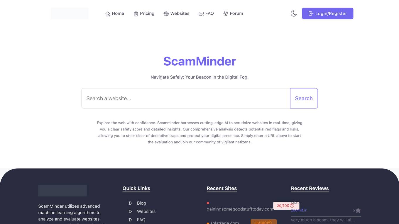 ScamMinder Screenshot