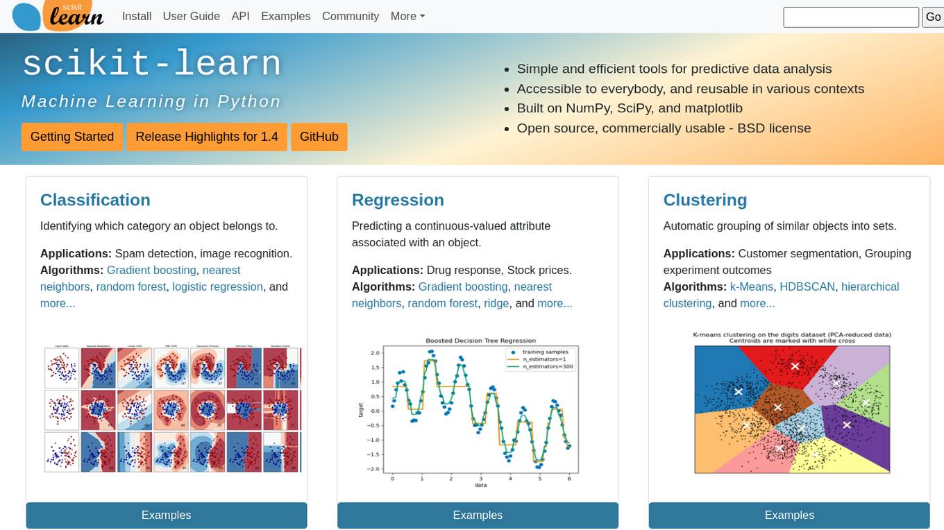 scikit-learn Screenshot